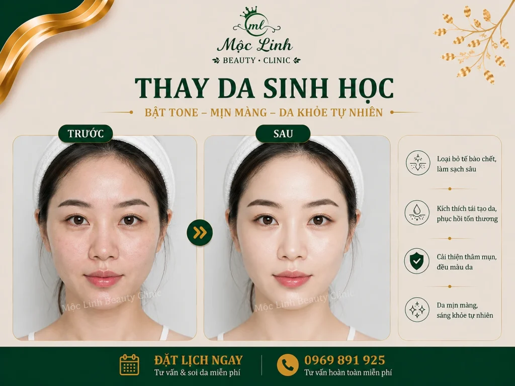 Thay Da Sinh Học Hải Phòng – Khi Làn Da Cần Một Chu Kỳ tại Thẩm Mỹ Mộc Linh - hình 4